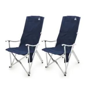 마추픽추 롱 릴렉스 체어 특대 2개 세트+가방-네이비-차박 편안하고 안락한 캠핑용 의자 필수템 선물