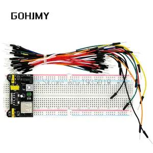 3.3V5V MB102 브레드보드 전원 모듈  MB-102 830 포인트 Arduino 키트 65 점퍼 와이어용 프로토타입 빵 보