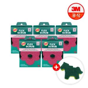 [최종 13,920원] 3M 물온도에 따라 변하는 스카치 브라이트 플렉스 스크럽 스펀지 수세미 1입x5개+말모양 수세미