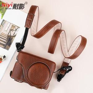 파나소닉 호환 루믹스 DC-ZS99 DC TZ99 카메라 케이스 레트로 가방 가죽 보호 커버 배터리 개방형 하단 파