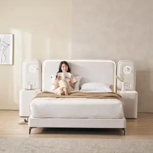 일마레하우스 엔 Q/K 겸용 호텔식 조명 패브릭 침대 프레임