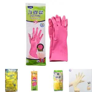 크린？N 고무 장갑 M 중 x10개/주방/요리/조리/부엌/설거지/식당/빨래/청소/업소용/주방용/손목/위생