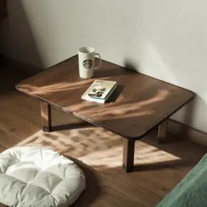 사용편한 2가지 사이즈 티케 우드 인테리어 좌식 밥상 테이블 접이식 밥상