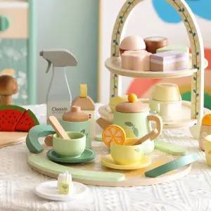 [클래식월드] 포레스트애프터눈티세트 원목 티타임 카페 소꿉 역할 놀이 여아 유아 장난감 선물