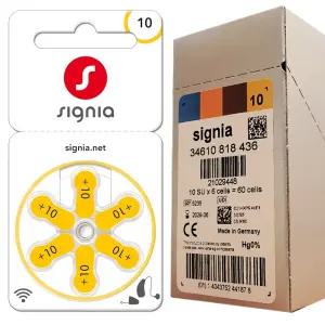 지멘스 시그니아 보청기배터리 10번(60EA) 노란색 보청기건전지 밧데리 부모님선물