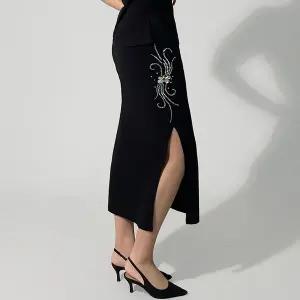 [까르죠아]볼륨 트임 롱 스커트 스포츠댄스 사교댄스복 치마 밸리 왈츠 차밍 줌바 라인