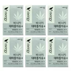 [비너지(Vinergy)] 알피바이오 비너지 대마종자유 플러스 1000mg x 30캡슐 6박스 -