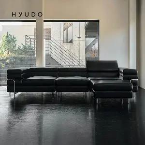 [휴도]지정일배송ㅣ동경의 동백 3120 모듈형 헤드틸팅 천연 면피 가죽 소파 4인용 쇼파+스툴