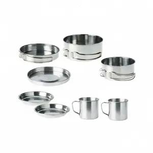 캠핑 조리세트 스텐 8P 코펠 구성 후라이팬 포함