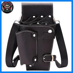 미용 가위 허리 어깨 벨트 가방 PU 가죽 가위 보관 가방 살롱 전문 미용 스타일리스트 가위 가방