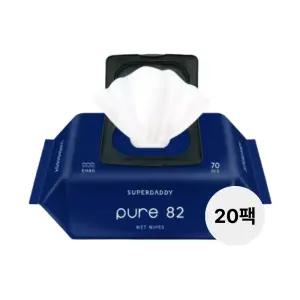 슈퍼대디 퓨어82 엠보싱 82g 캡형 70매 20팩