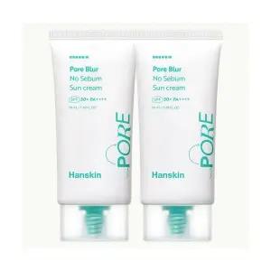 한스킨 HANSKIN 모공블러 노세범 선크림 50ml 2개
