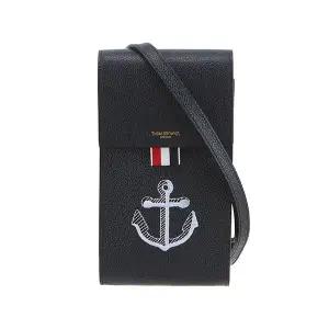 [톰브라운] UAC030A 00198 415 페블 그레인 삼선탭 앵커 폰 홀더 크로스백