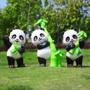 판다 조형물 마당 모형 대형 동물인형 장식품 야외 피규어 팬더