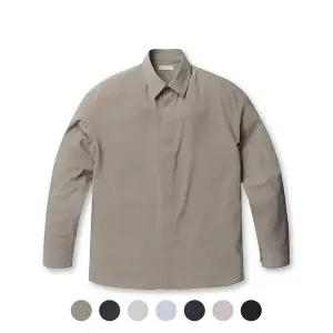 남성 세미오버핏 히든버튼 쿨폴리 긴팔 찰랑 셔츠_EPE2WC1352