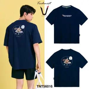 테크니스트 티셔츠 배드민턴 반팔 상의 코튼라이크 오버핏 네이비 TNT56016 남녀공용