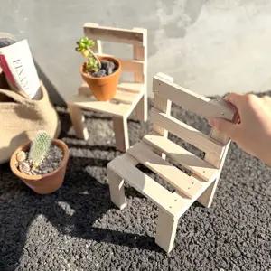 [문구티쳐] 토단 원목 미니 의자 받침 만들기 1인세트 DIY 오동나무 원목부품조립 기초목공체험 가구제작 인테리어소품