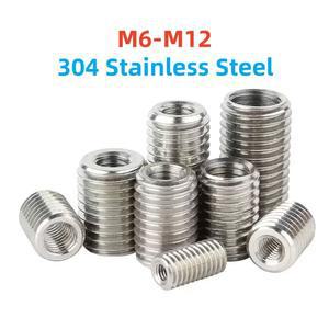 304 스테인리스 스틸 내외부 M12 M6 어댑터 M10 M8 너트 나사 소켓 변환 스크류