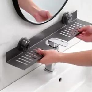 세면대 무타공 흡착식 벽걸이 U자홀 스텐 수전 선반 벽고정 화장실 욕실젠다이