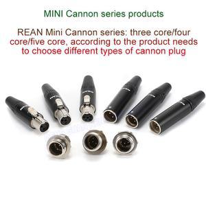 케이블 커넥터 전선 연결 와이어 REAN 미니 XLR Male/Female 3 4 5 코어 구리 도금 핀 작은 콘센트 무선 바디팩 오디오 마이크 소켓