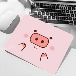 핑크 돼지 마우스패드 40X45 대형 사각형 컴퓨터 사무실 게임 테이블 매트 고무 논슬립 마우스패드 귀여운 22x18 소형 장식 책상 패드