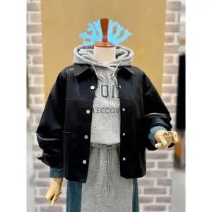 [레코브](의정부점)크롭 레더 자켓 (LC61F3JK510X)