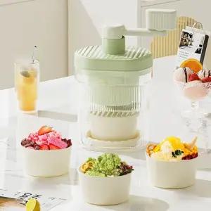 눈꽃 레트로 가정용 수동 빙수기 팥빙수 기계 슬러시 우유빙수 얼음 R303