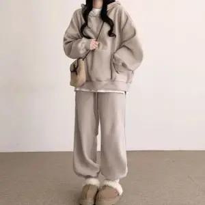 [라일리여성의류] Rly 후드 루즈핏 조거팬츠 여자 세트 데일리 추리닝