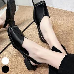 [라일리] Rly 단화 편한 샌들 사각코 슬링백 플랫 낮은굽 여자