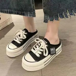 [라일리] Rly 뮬 운동화 플랫폼 여자 스니커즈 캔버스 키높이