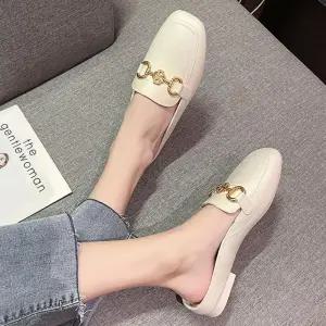 [라일리] Rly 슬리퍼 로퍼 스타일 버클 블로퍼 여자 장식 사계