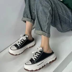 [라일리] Rly 통굽 운동화 스니커즈 슬리퍼 뮬 여자 키높이