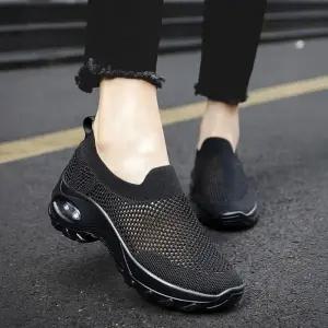 [라일리] Rly 여름 여자 에어쿠션 통기성 운동화 니트 워킹화