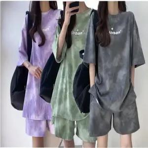 [라일리여성의류] Rly 여름 반바지 트레이닝복 데일리 세트 나염 여자