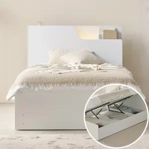 상일리베가구 플로 선반형 LED 반자동 리프트업 수납 침대프레임 SS(슈퍼싱글)