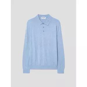 [롯데백화점]로가디스 코튼 실크 혼방 레귤러 핏 칼라넥 스웨터 - 스카이 블루 RY6151P01Q