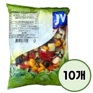 FROZEN 냉동 구운야채믹스 1kgx10개 /주키니호박 가지 양파 파프리카 가니쉬 토핑 샐러드 또띠아