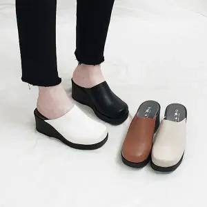 베라 국산 민자 통굽 키높이 사무실 웨지 슬리퍼 7cm
