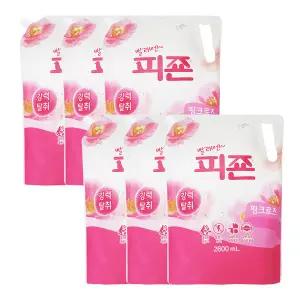 [다우니]피죤 섬유유연제 핑크로즈 리필 2600ml x6