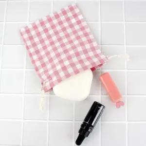 [라일리] Rly 복조리 체크 핑크 생리대파우치 파우치 다용도