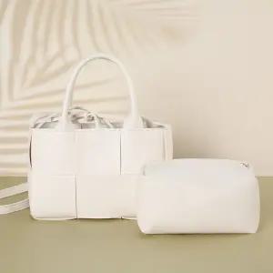 [라일리] Rly 위빙 토트 가방 크로스 면가방 소