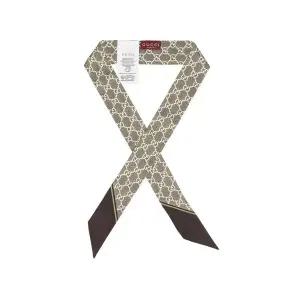 [구찌] 812250 3G001 9865 라메 GG 프린트 스키니 트윌 실크 스카프