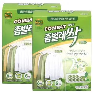 컴배트 좀벌레싹 옷장용 허브향 6개 2팩