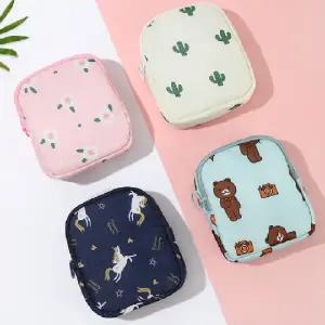 방수 미니 생리대 파우치 여행용 화장품 생리 가방 립스틱 주머니 소형 작은 파우치