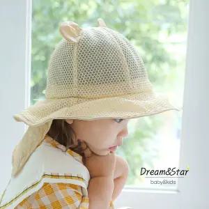 [보리보리/꿈과별]유아 여름모자 아기 자외선차단 네트모자 뒷목가림 베어쿨 썬햇