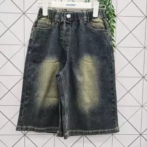 [에꼴리에] 주니어 7부 딥블루 워싱 버뮤다진 26B0289_GN