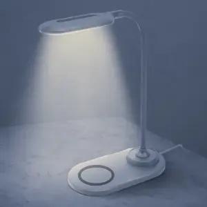 2in1 15W고속무선충전기 LED스탠드 탁상등 독서실 공부방 북카페 스마트폰 무선충전 터치조명