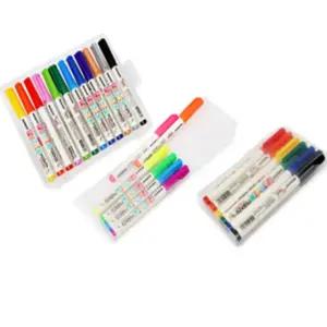 보따리라운지 패브릭마카 커스텀 티셔츠 운동화 꾸미기 세트 6색 형광 패브릭네임펜