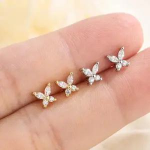 [라일리쥬얼리] Rly 스터드형 나비 귀걸이 한 쌍 귀걸이 포인트 연출