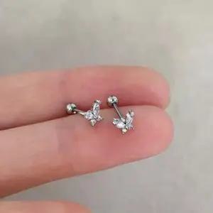 [라일리쥬얼리] Rly 나비 귀걸이 한 쌍 스터드 나비 포인트 귀걸이